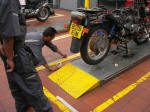 Yellow line painting